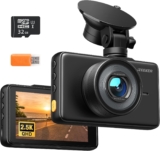 iZEEKER GD100 2.5K Dash Cam Front, 32GB Card, 3-Inch IPS, WDR Night Vision