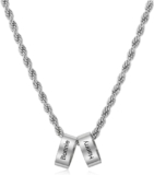 lorajewel Personalized Stainless Steel Necklace for men Necklace with Name Gifts for Men Him Fathers Day Christmas Valentines Day