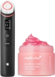 medicube Collagen Glass Skin Duo: Age-R Booster Pro Black and Collagen Jelly Cream 110mL (3.71 fl.oz) for Radiant and Firmer-Looking Glow At-Home Care