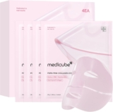 medicube Jelly Gel Mask with Salmon DNA PDRN Pink Collagen, 4EA Overnight Face Mask for Glass Glow Skin – Elasticity, Hydrating, Firming and Moisturizing, Korean Skincare, 28g x 4ea