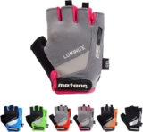 meteor Fingerless Kids Gloves Breathable & Shock-Absorbing Cycling Gloves Lightweight Fingerless Design MTB, Gym, Fitness Anti-Slip Palm Hand Protection For Boys, Girls, Teens, and Adults