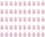 mumisuto 50PCS Candy Bottle Baby Shower, Candy Chocolate Bottles Box with Bears for Girl Baby Birthday Party Decoration (Pink)