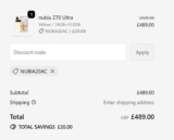 nubia Z70 Ultra 16GB RAM & 512GB Memory