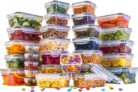 nuovva Airtight Food Storage Containers Set Plastic Food Containers with Lids Leak Proof Pantry & Kitchen Containers Meal Prep Sets 60pcs (30 Containers 30 Lids)