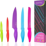 nuovva Kitchen Knife Set with Colour Coding 5 Piece Coloured Knives Set Stainless Steel – Sold by MALMO/FBA