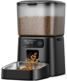 oneisall Automatic Cat Feeder with Stainless Steel Bowl, 3.5L Cat Feeder with Timer ,Pet Food Dispenser for 1-6 Meals a Day, Dry Food Auto Feeders for Cats Dogs