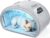 pecute Cat Cooling House, Dog House with Cooling Mat, Indoor Cat Bed with Insulation and 6 Built-in Ice Packs, Foldable Transparent Window Cat House for Small Medium Pets Under 8kg,L,Grey