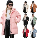 puffer coatS girls with hood Long Winter Toddler Kids Warm Puffer Jacket