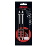 rOtring Tikky Mechanical PencilBallpoint & Eraser Set HB Lead0.5 mm Pencil Medium Point Pen Black Barrel – Prime Exclusive