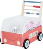 roba Bully Push Bus Peppa Pig for Children – Wooden Walker/Doll pram with Play Functions – Walking aid for Girls & Boys – from 12 Months…