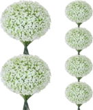 saerryor 120 Pcs Artificial Baby Breath Gypsophila Flowers Bouquets in Bulk Real Touch Faux Flowers DIY for Wedding Floral Arrangements Home Party Decoration