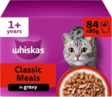 whiskas 1 Adult Classic Selection in Gravy 84 Pouches, Adult Wet Cat Food, Megapack (84 x 85 g)