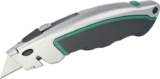 wolfcraft Quick-Change Trapezium Blade Knife with Retractable Blade I 4131000 I Trapezium Blade