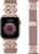 wutwuk Braided Magnetic Strap Compatible with Apple Watch Straps 42mm(S11/10) 41mm 40mm 38mm Women, Dressy Celtic Metal Stretchy Strap for iWatch Series 11 10 9 8 7 6 5 4 SE 3 2 1, Dusty Pink