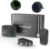zealsound Wireless Lavalier Microphone for Camera, iPhone & Android with Noise Cancelling, Dual Wireless Lapel Microphone with 2 TX & 3 RX, 40H Battery, Mini Clip-On Mic for YouTube & Video Recording